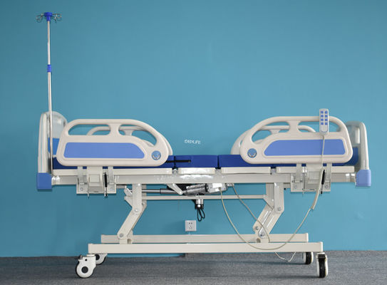 3Функция ручной больничной кровати с складной боковой кроватью ABS голова/стопы