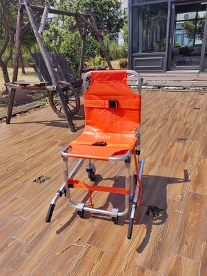 Четырехколесные лестничные носилки из алюминиевого сплава, складная ткань из ПВХ для экстренного перевода пациентов