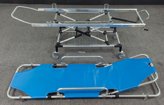 Хорошая цена. Алюминиевая сплав первая помощь ПУ кожаная Трансферная тележка для пациентов раздельный подъемник онлайн
