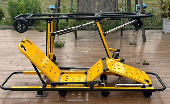 Первая помощь Алюминиевая лежака скорой помощи с складной ногой Механическая структура и регулировка высоты