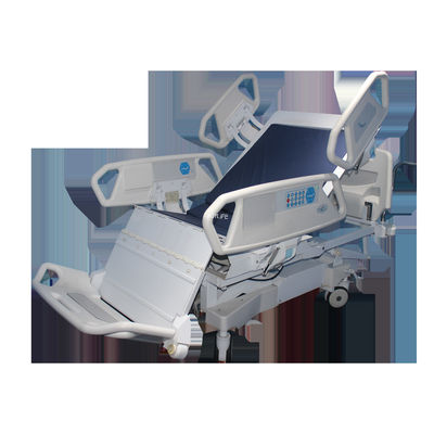 больничная койка ИКУ 2200мм 950мм регулируемая электрическая в белизне АБС голубой для домашней пользы